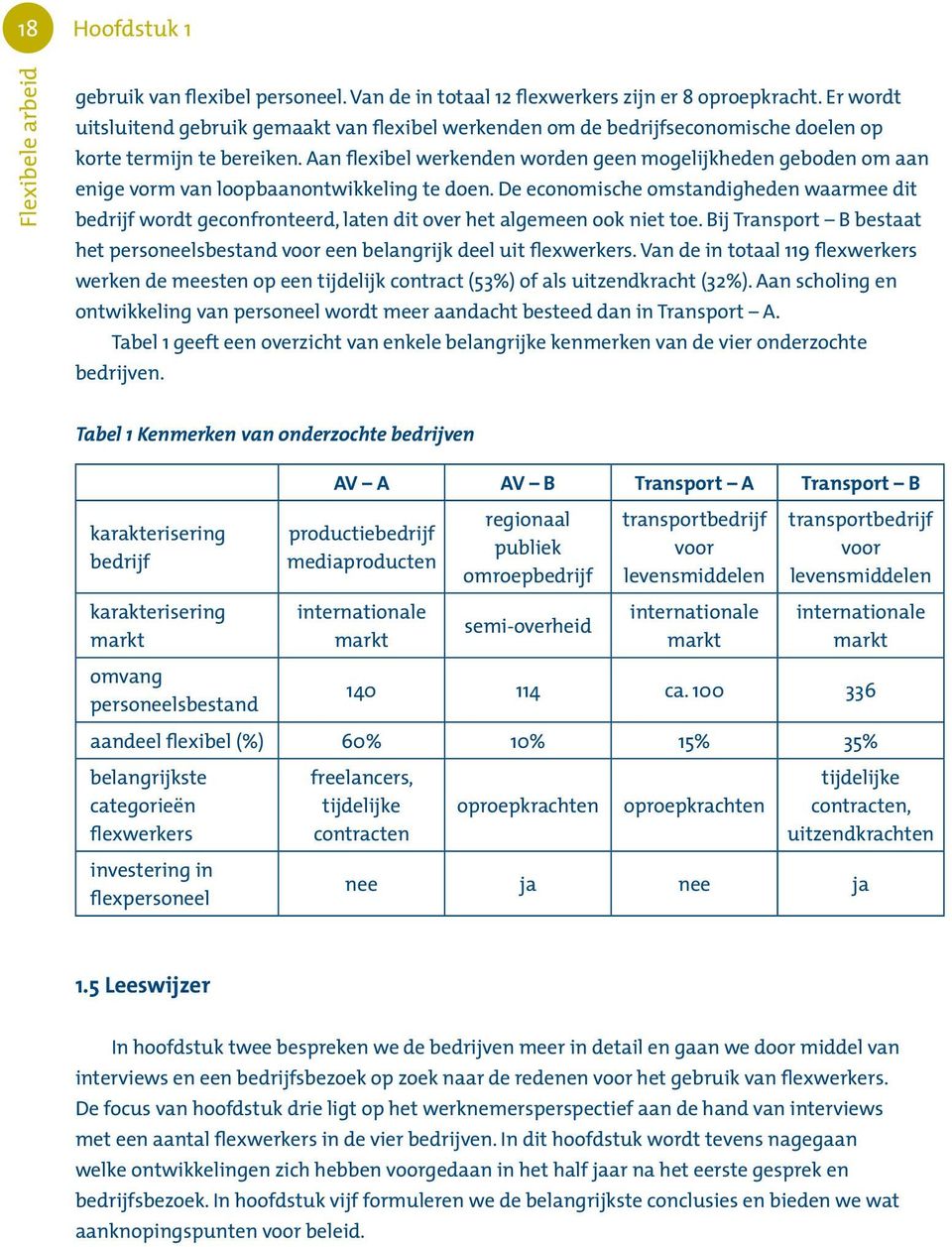 Aan flexibel werkenden worden geen mogelijkheden geboden om aan enige vorm van loopbaanontwikkeling te doen.