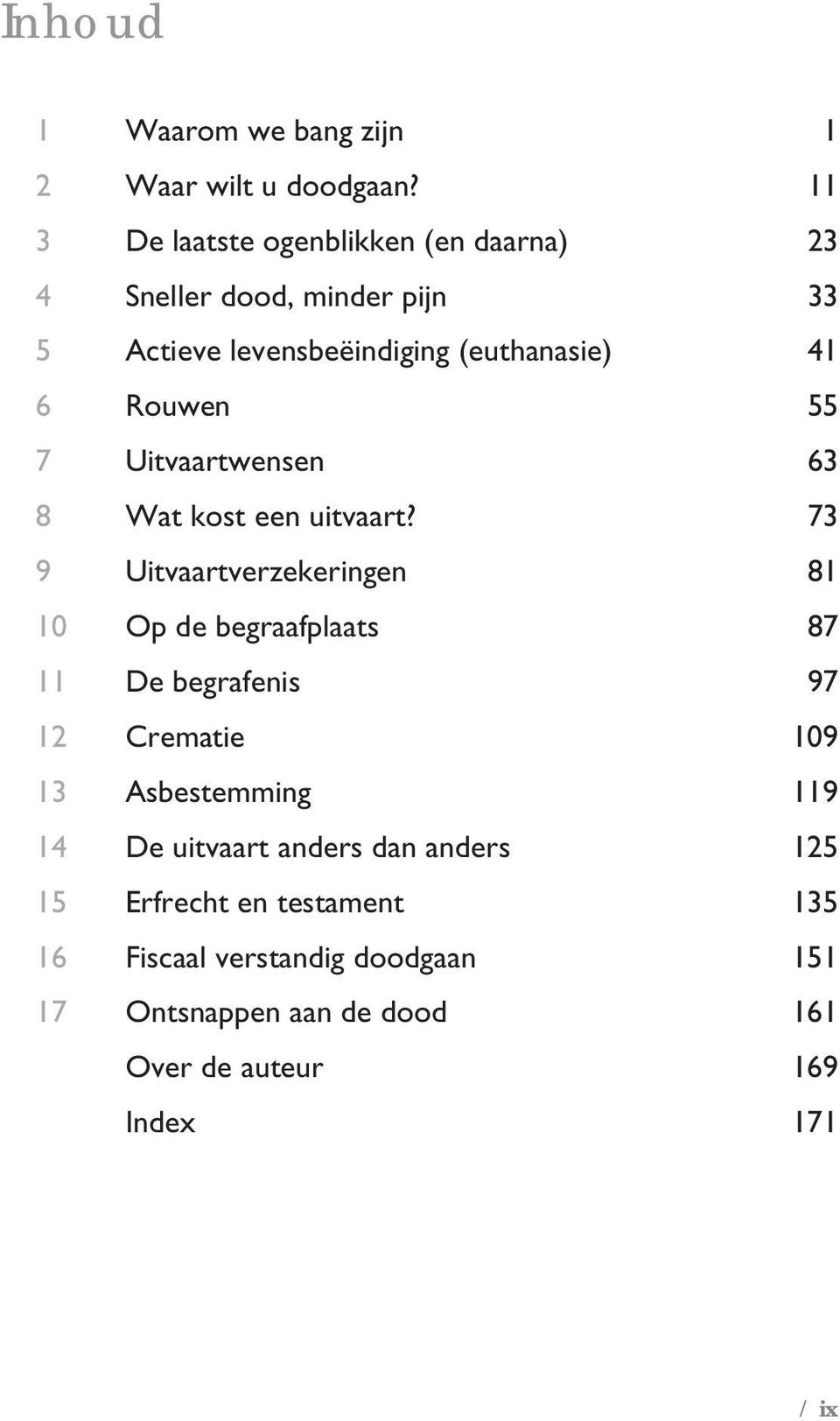 55 7 Uitvaartwensen 63 8 Wat kost een uitvaart?