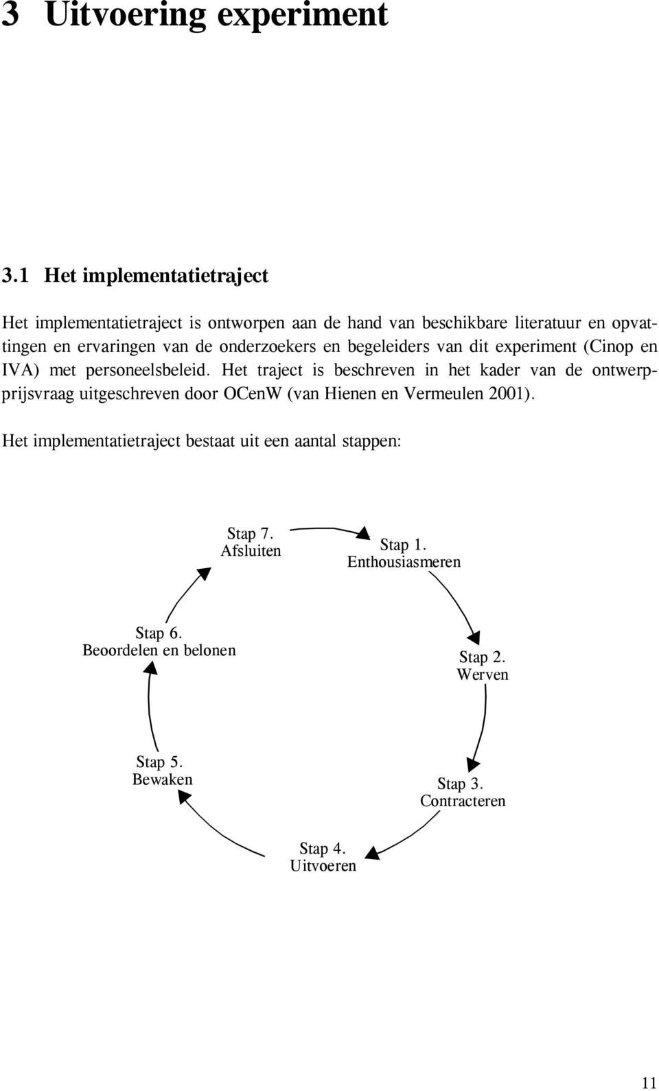 onderzoekers en begeleiders van dit experiment (Cinop en IVA) met personeelsbeleid.