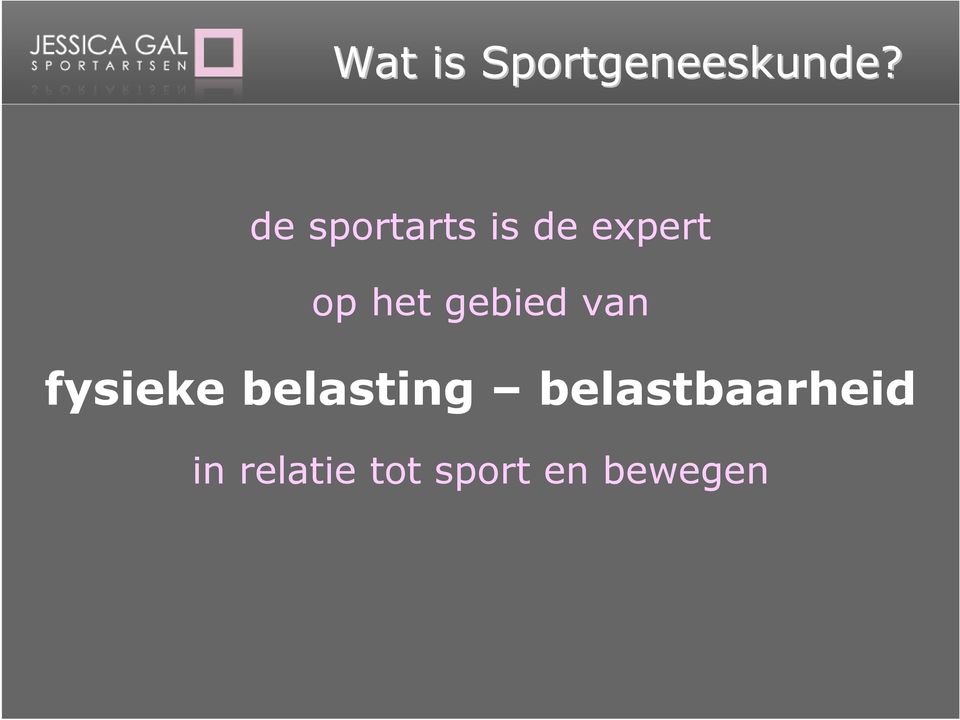 gebied van fysieke belasting