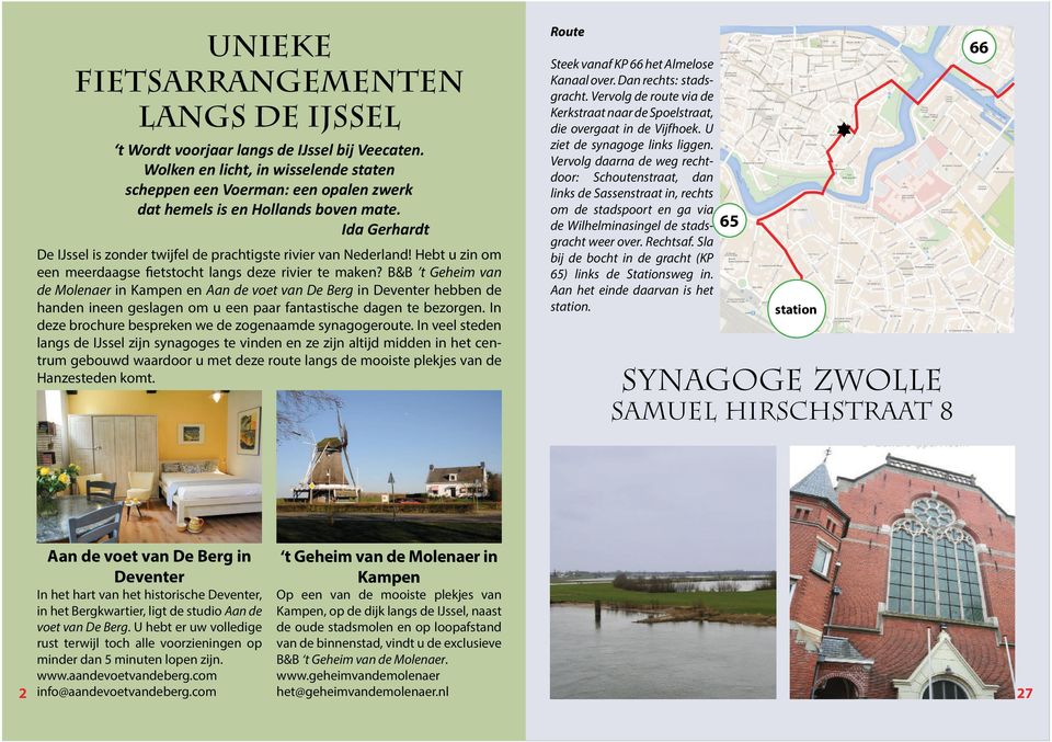 In deze brochure bespreken we de zogenaamde synagogeroute.