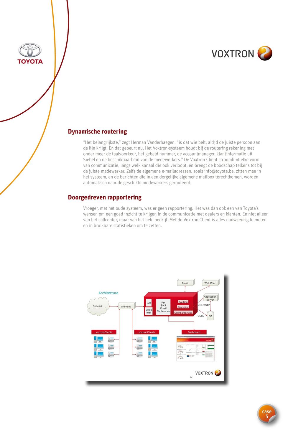 De Voxtron Client stroomlijnt elke vorm van communicatie, langs welk kanaal die ook verloopt, en brengt de boodschap telkens tot bij de juiste medewerker.