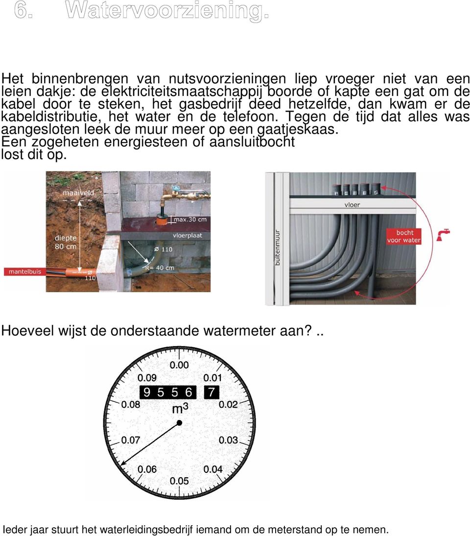 Tegen de tijd dat alles was aangesloten leek de muur meer op een gaatjeskaas.