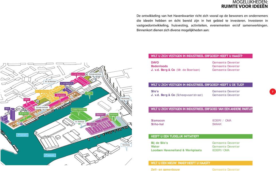 Havenkwartier richt zich vooral op de bewoners en ondernemers die ideeën hebben en écht bereid zijn in het gebied te investeren.