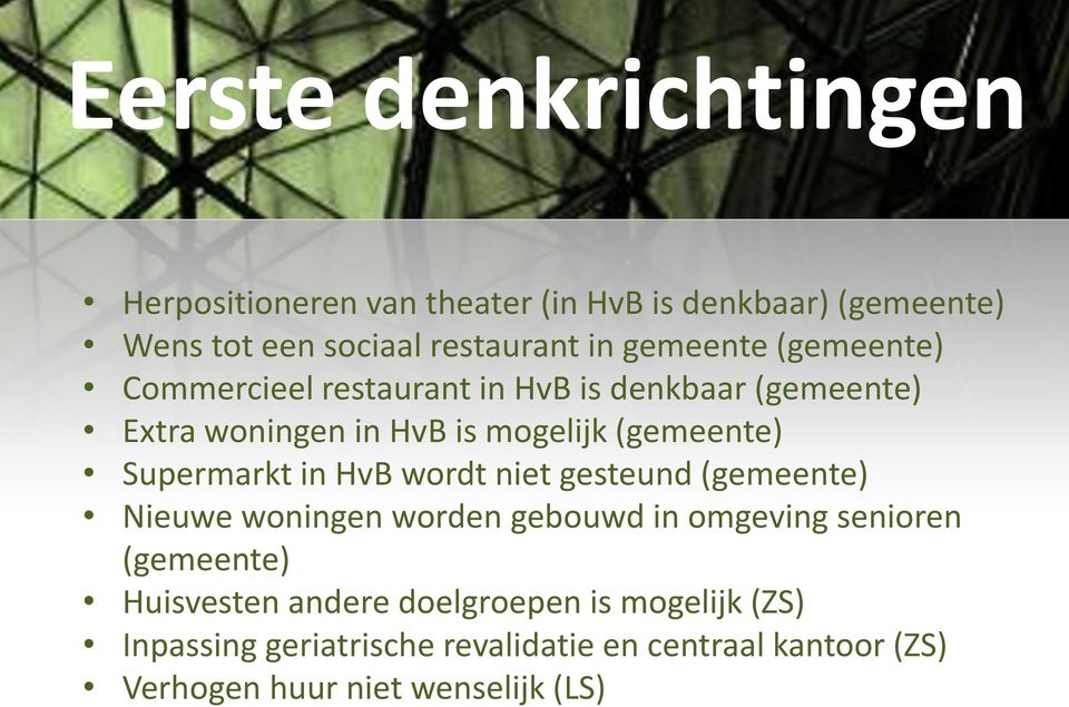 Supermarkt in HvB wordt niet gesteund (gemeente) Nieuwe woningen worden gebouwd in omgeving senioren (gemeente)