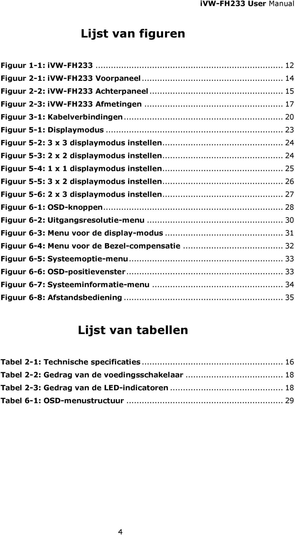 .. 25 Figuur 5-5: 3 x 2 displaymodus instellen... 26 Figuur 5-6: 2 x 3 displaymodus instellen... 27 Figuur 6-1: OSD-knoppen... 28 Figuur 6-2: Uitgangsresolutie-menu.