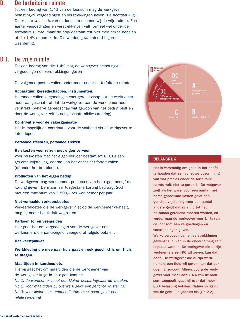 Een aantal vergoedingen en verstrekkingen valt formeel wel onder de forfaitaire ruimte, maar de prijs daarvan telt niet mee om te bepalen of die 1,4% al bereikt is.