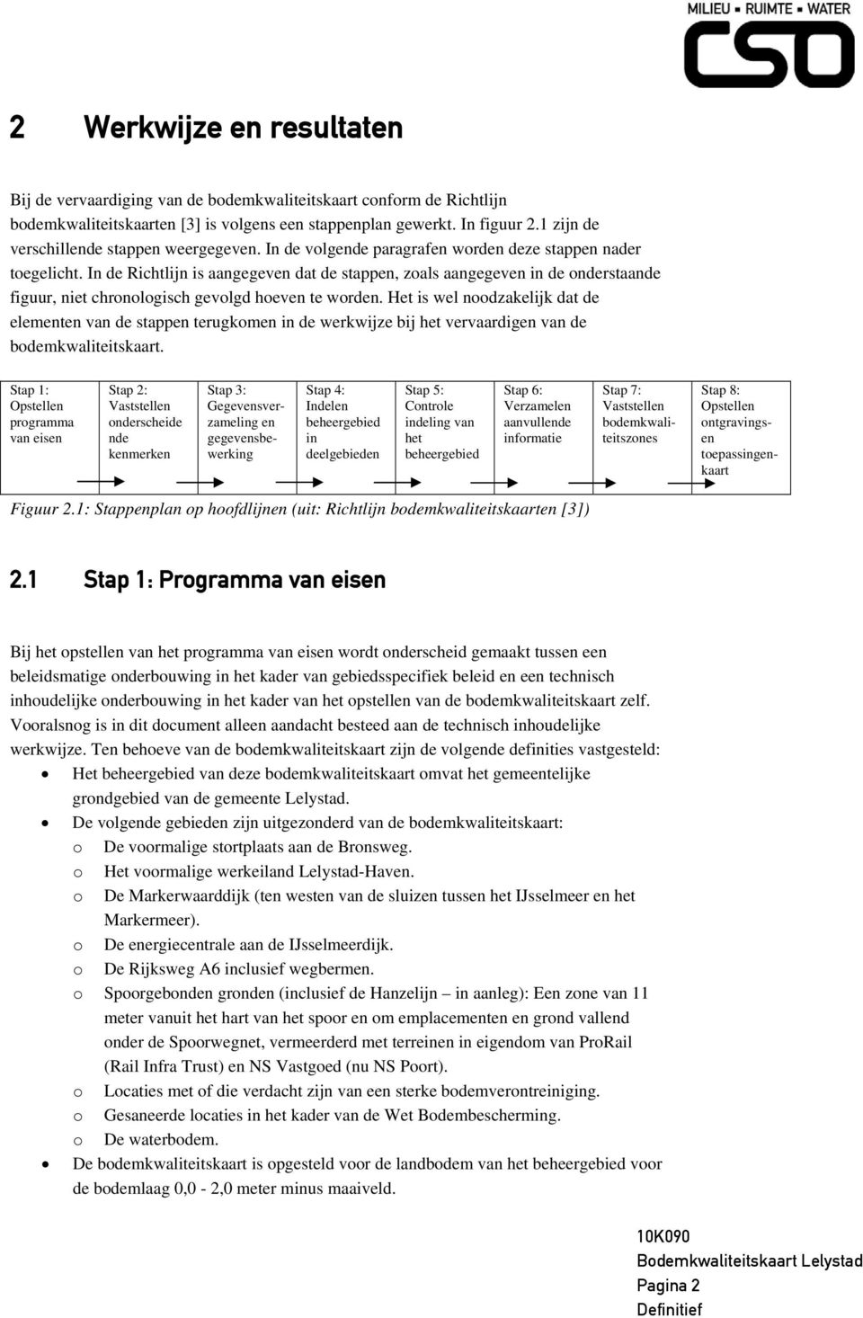 In de Richtlijn is aangegeven dat de stappen, zoals aangegeven in de onderstaande figuur, niet chronologisch gevolgd hoeven te worden.