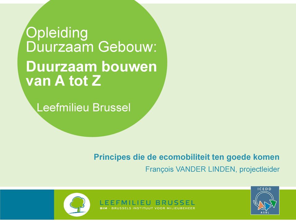 Principes die de ecomobiliteit ten