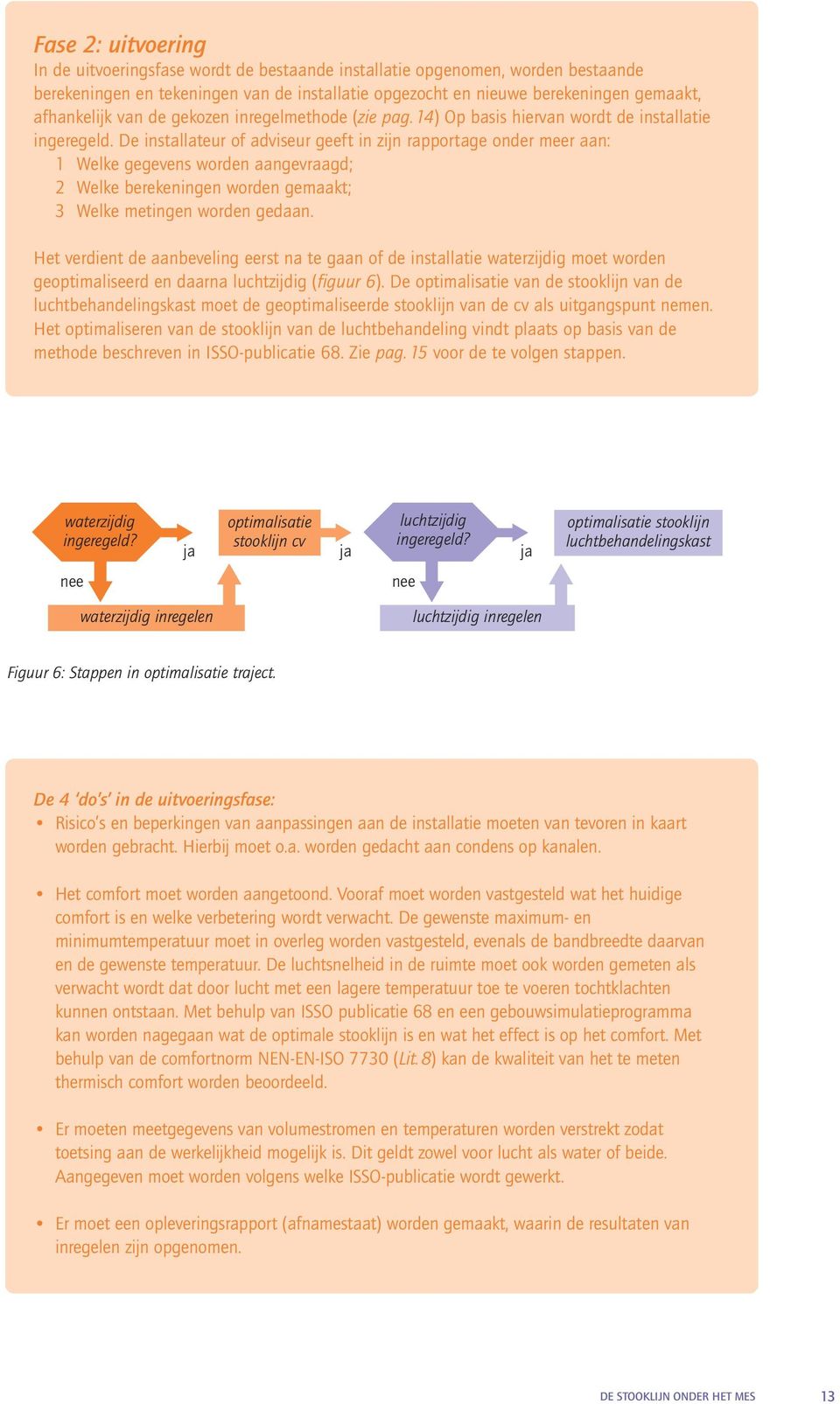 De installateur of adviseur geeft in zijn rapportage onder meer aan: 1 Welke gegevens worden aangevraagd; 2 Welke berekeningen worden gemaakt; 3 Welke metingen worden gedaan.