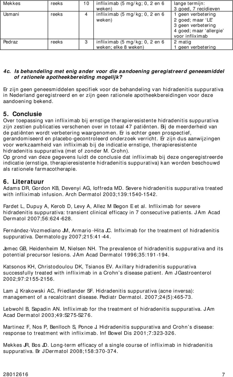 Is behandeling met enig ander voor die aandoening geregistreerd geneesmiddel of rationele apotheekbereiding mogelijk?