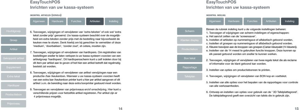 Uw kassa-systeem beschikt over de mogelijkheid om extra teksten zonder prijs met de bestelling naar bijvoorbeeld de keuken mee te sturen.