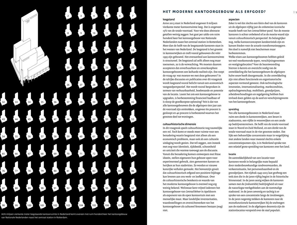 overeen met ruim honderd keer het kantoorgebouw van Nationale Nederlanden naast het centraal station in Rotterdam. het moderne kantoorgebouw als erfgoed?