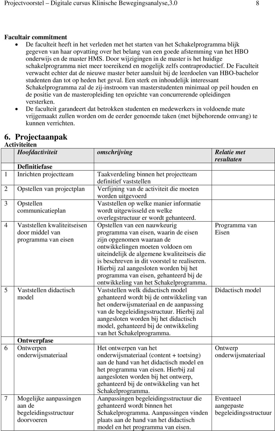 de master HMS. Door wijzigingen in de master is het huidige schakelprogramma niet meer toereikend en mogelijk zelfs contraproductief.