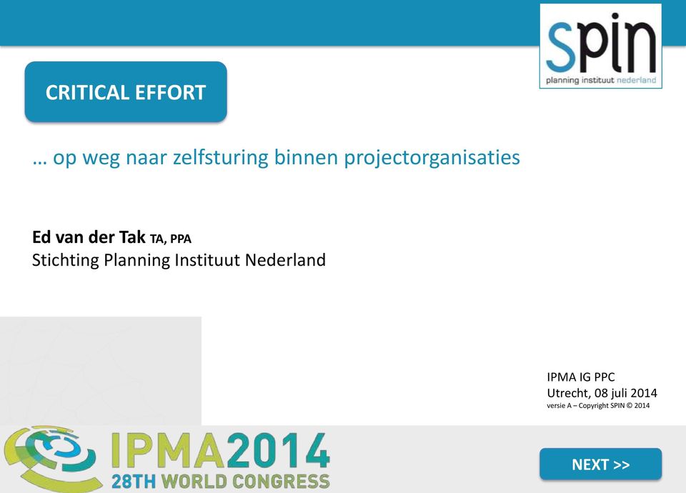 Stichting Planning Instituut Nederland IPMA