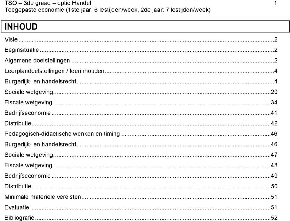 ..34 Bedrijfseconomie...41 Distributie...42 Pedagogisch-didactische wenken en timing...46 Burgerlijk- en handelsrecht.