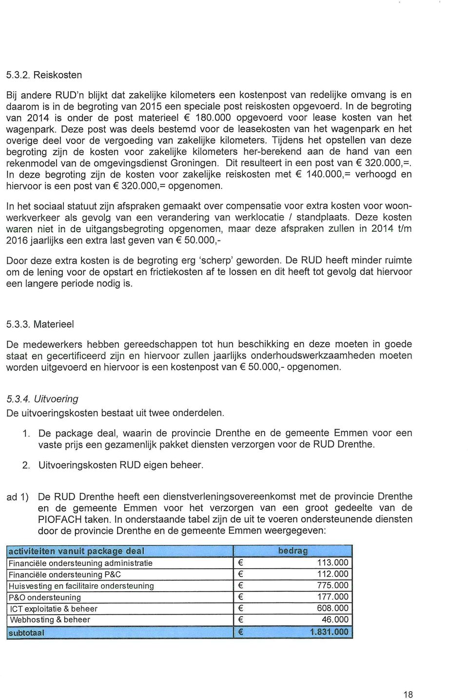 Deze post was deels bestemd voor de leasekosten van het wagenpark en het overige deel voor de vergoeding van zakelijke kilometers.