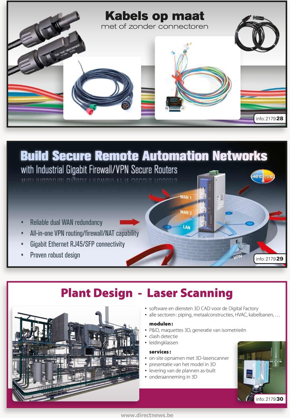 Plant Design - Laser Scanning software en diensten 3D CAD voor de Digital Factory alle sectoren : piping, metaalconstructies, HVAC, kabelbanen, modulen : P&ID, maquettes 3D,