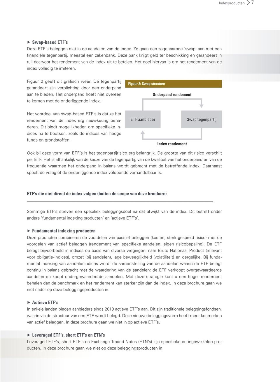 Figuur 2 geeft dit grafisch weer. De tegenpartij garandeert zijn verplichting door een onderpand aan te bieden. Het onderpand hoeft niet overeen te komen met de onderliggende index.