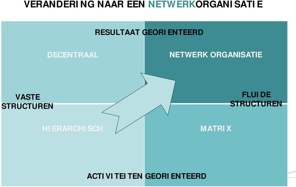 ORGANISATIE VASTE STRUCTUREN FLUIDE