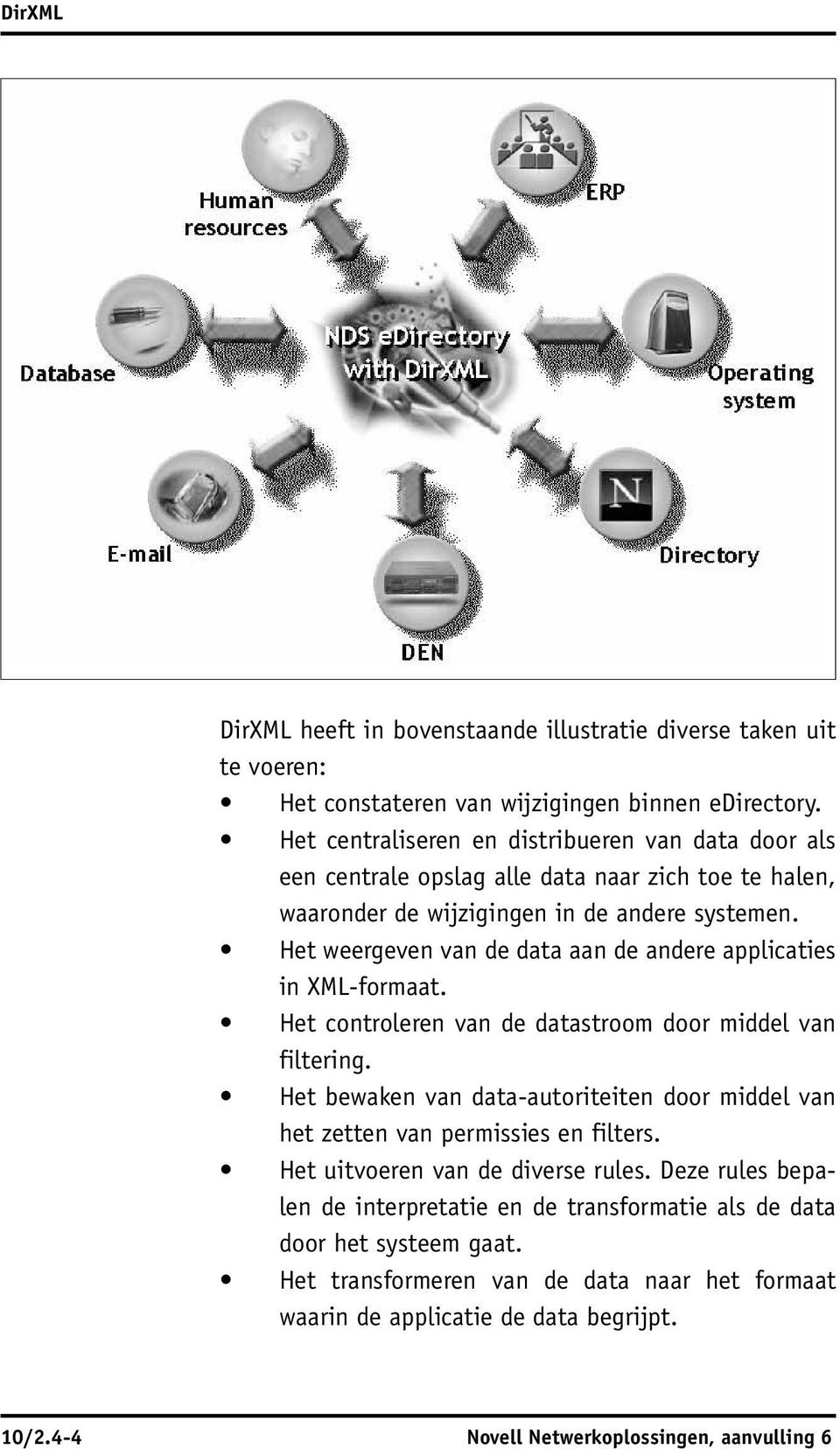 Het weergeven van de data aan de andere applicaties in XML-formaat. Het controleren van de datastroom door middel van filtering.