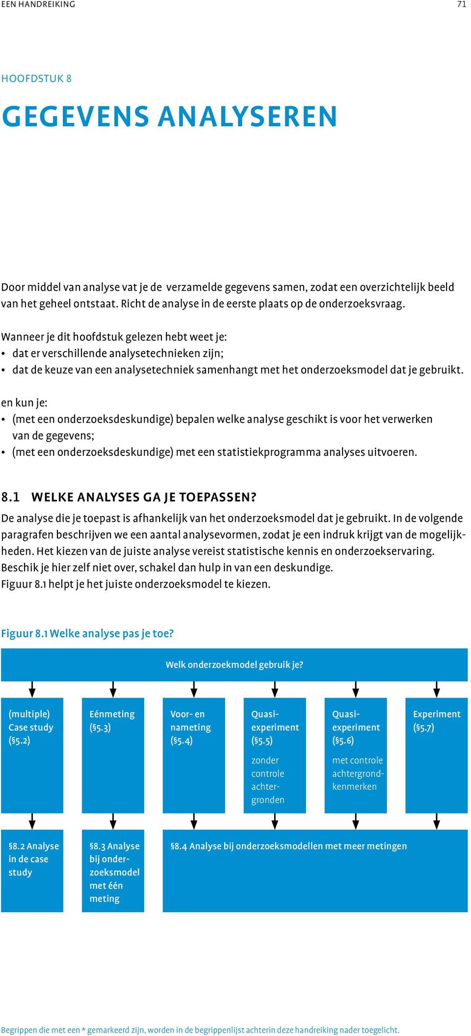 Wanneer je dit hoofdstuk gelezen hebt weet je: dat er verschillende analysetechnieken zijn; dat de keuze van een analysetechniek samenhangt met het onderzoeksmodel dat je gebruikt.