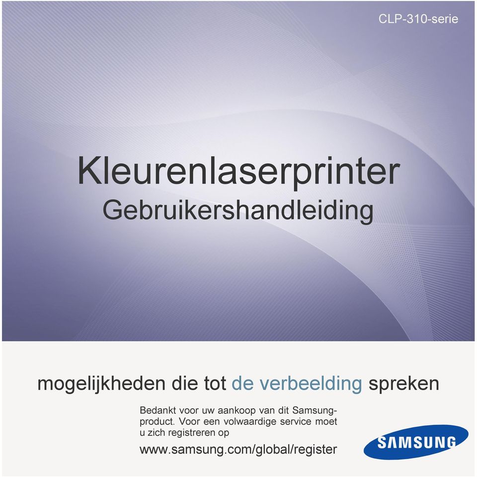 uw aankoop van dit Samsungproduct.