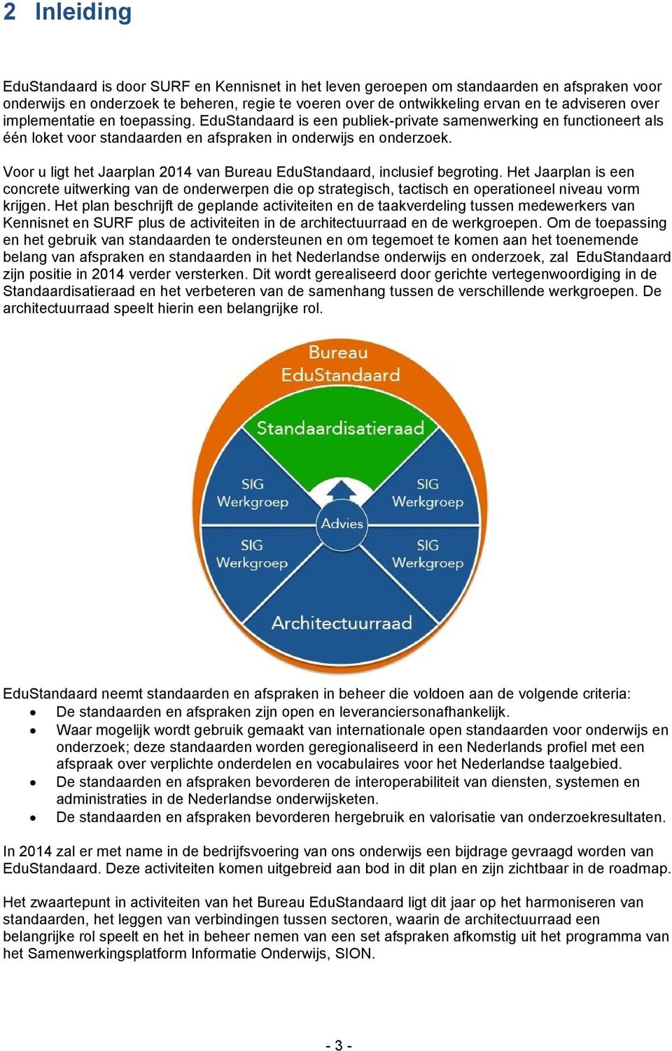 Voor u ligt het Jaarplan 2014 van Bureau EduStandaard, inclusief begroting. Het Jaarplan is een concrete uitwerking van de onderwerpen die op strategisch, tactisch en operationeel niveau vorm krijgen.