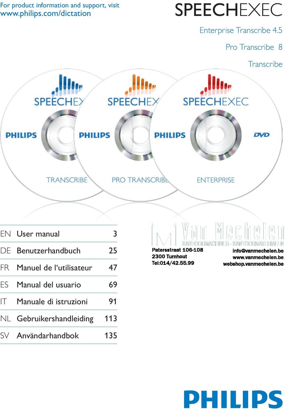 5 Pro Transcribe 8 Transcribe EN User manual 3 DE Benutzerhandbuch 25 FR