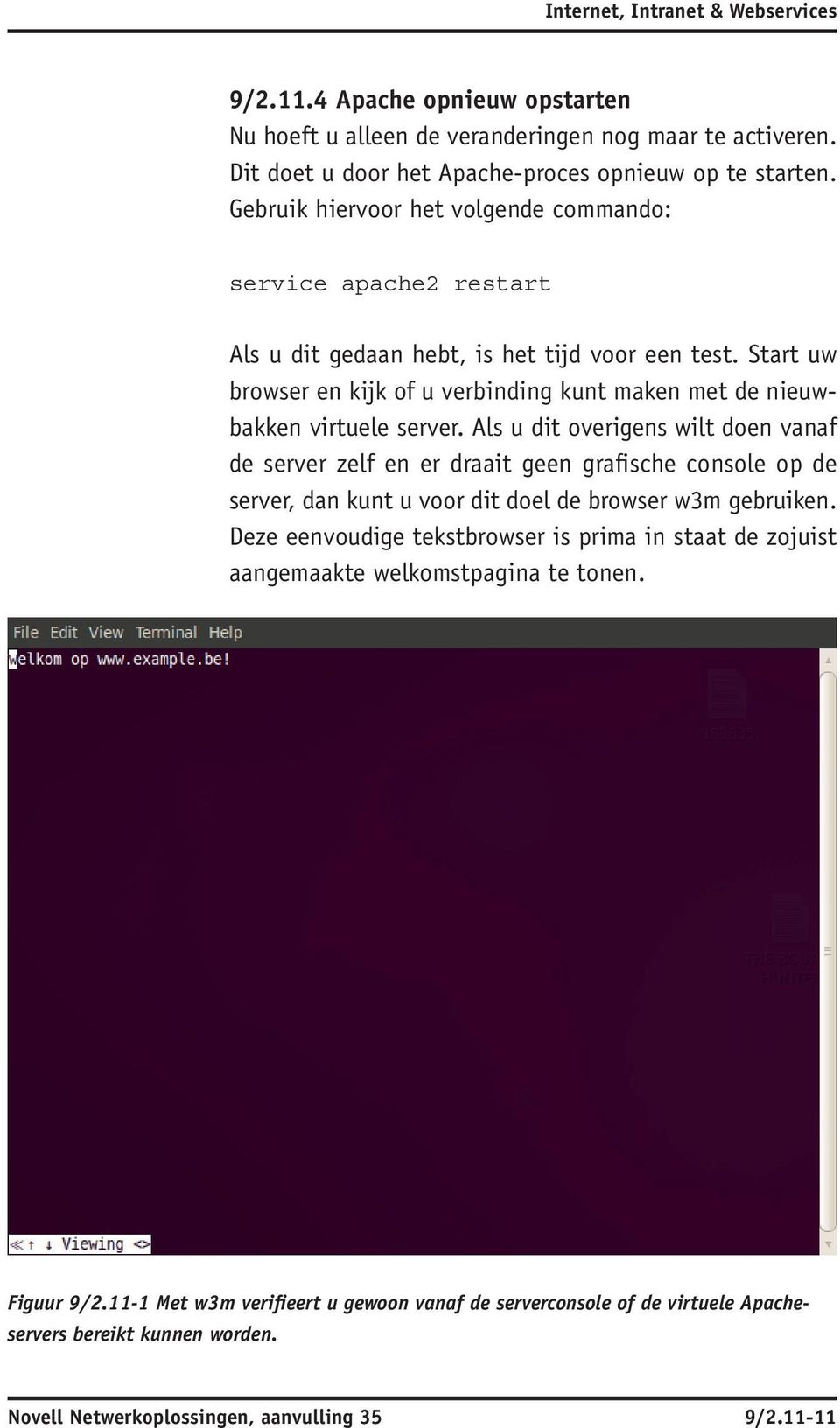 Start uw browser en kijk of u verbinding kunt maken met de nieuwbakken virtuele server.