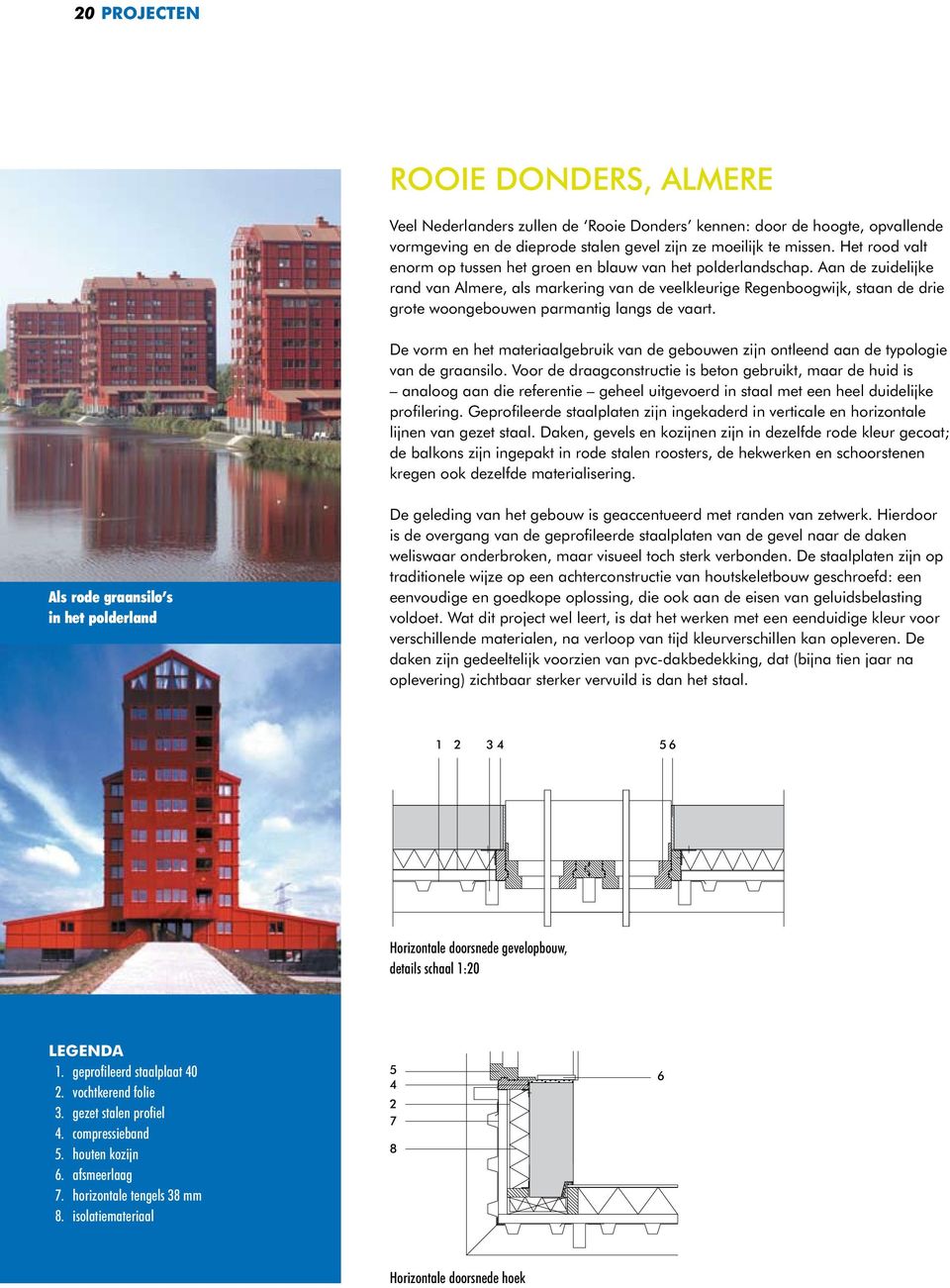 Aan de zuidelijke rand van Almere, als markering van de veelkleurige Regenboogwijk, staan de drie grote woongebouwen parmantig langs de vaart.