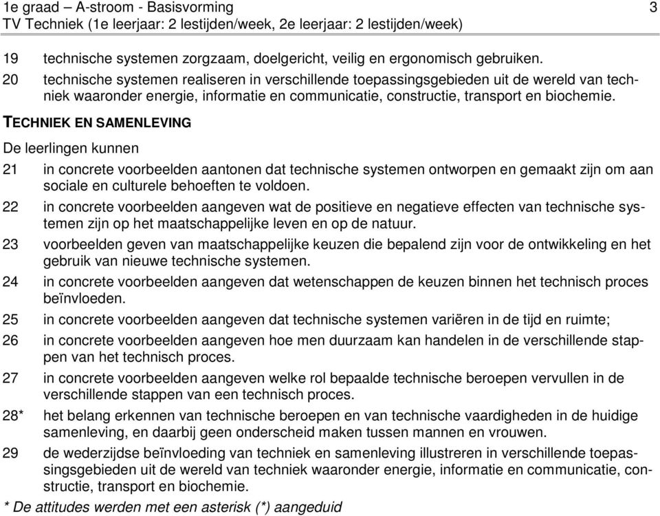 TECHNIEK EN SAMENLEVING De leerlingen kunnen 21 in concrete voorbeelden aantonen dat technische systemen ontworpen en gemaakt zijn om aan sociale en culturele behoeften te voldoen.