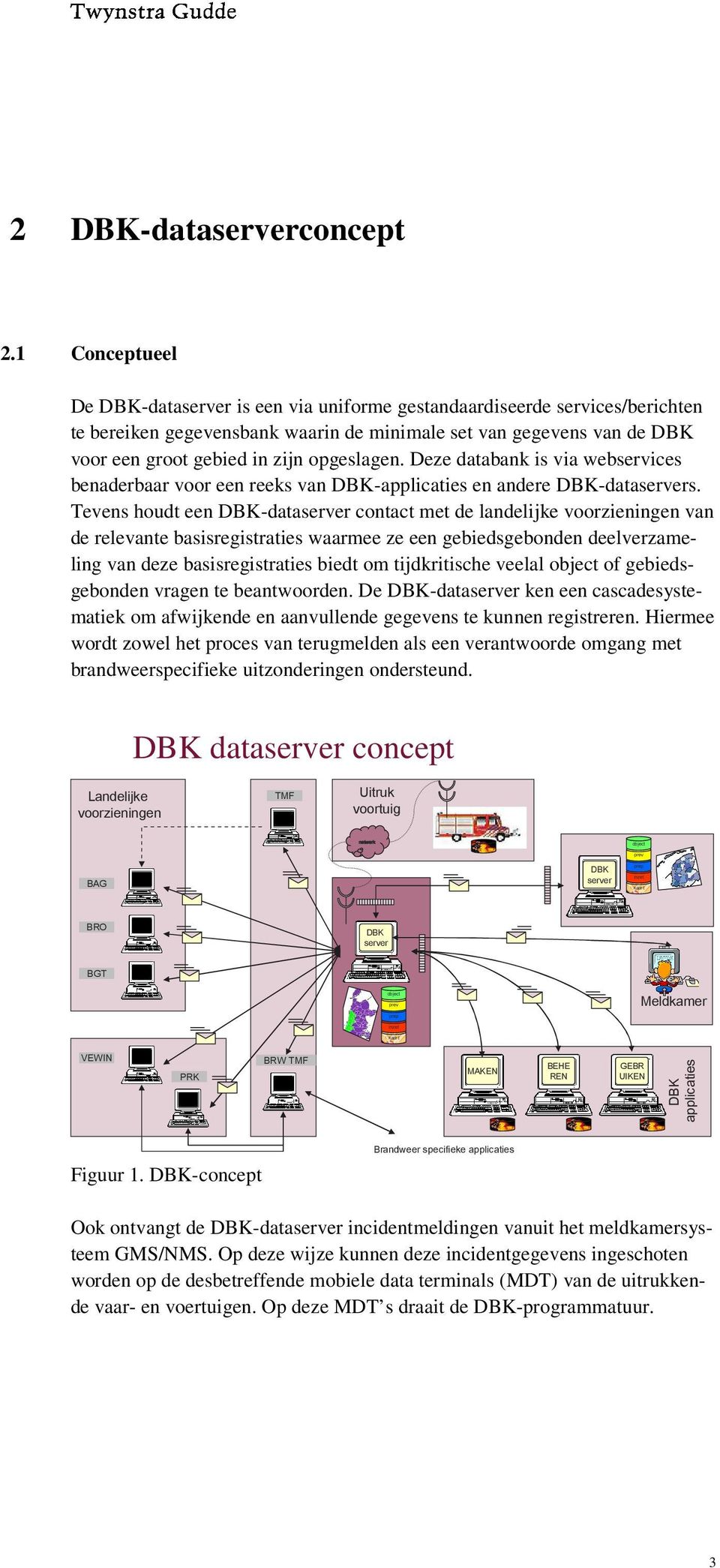 opgeslagen. Deze databank is via webservices benaderbaar voor een reeks van DBK-applicaties en andere DBK-dataservers.