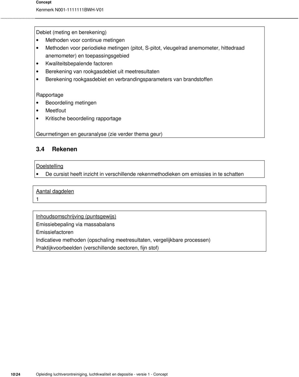 Geurmetingen en geuranalyse (zie verder thema geur) 3.