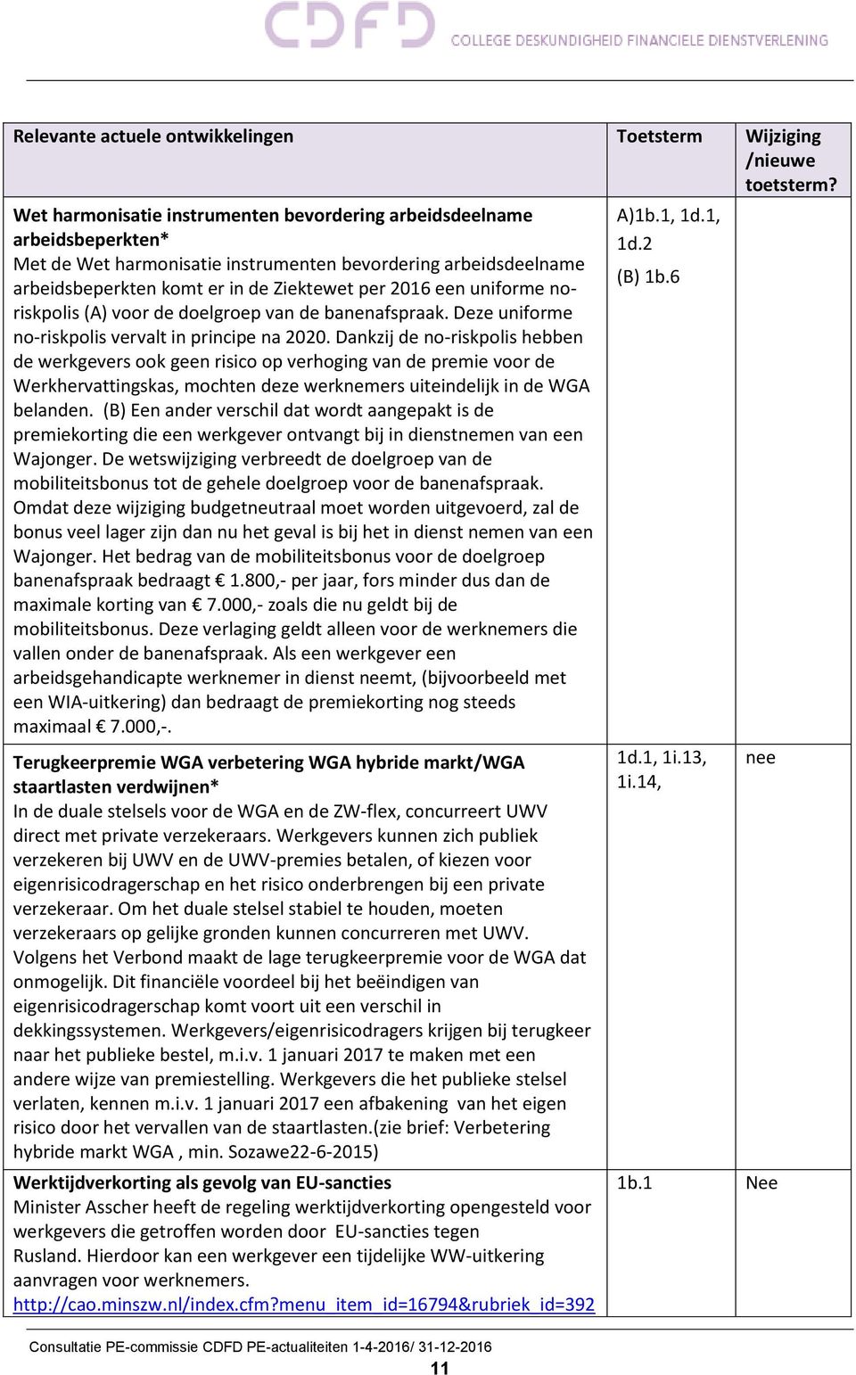 Dankzij de no-riskpolis hebben de werkgevers ook geen risico op verhoging van de premie voor de Werkhervattingskas, mochten deze werknemers uiteindelijk in de WGA belanden.