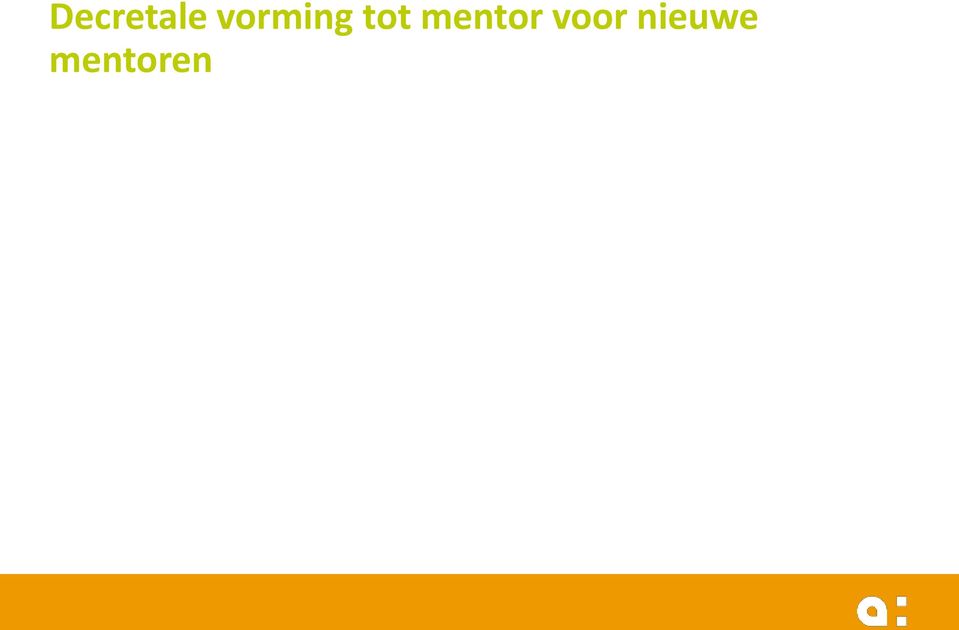 mentor voor