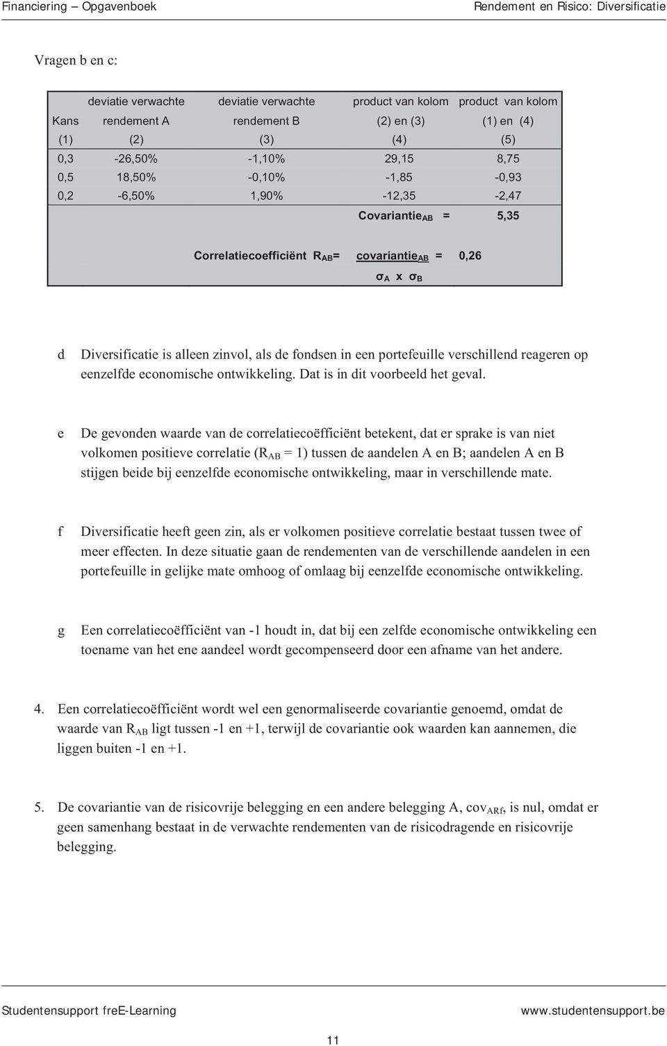 als de fondsen in een portefeuille verschillend reageren op eenzelfde economische ontwikkeling. Dat is in dit voorbeeld het geval.