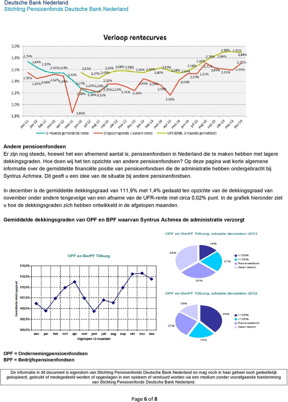 Op deze pagina wat korte algemene informatie over de gemiddelde financiële positie van pensioenfondsen die de administratie hebben ondergebracht bij Syntrus Achmea.