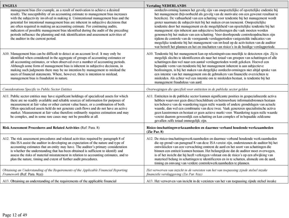 Unintentional management bias and the potential for intentional management bias are inherent in subjective decisions that are often required in making an accounting estimate.