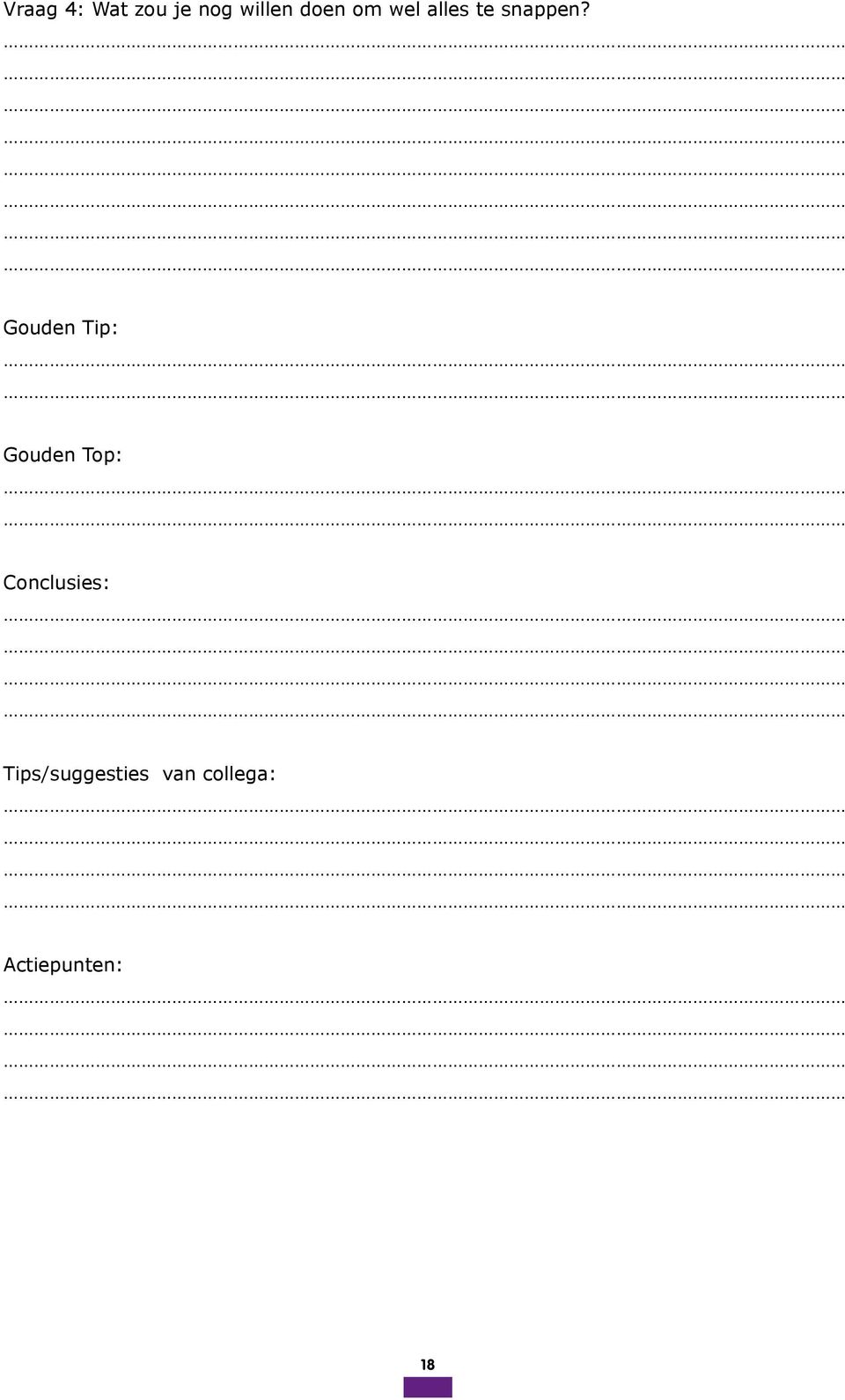 Gouden Tip: Gouden Top: Conclusies: