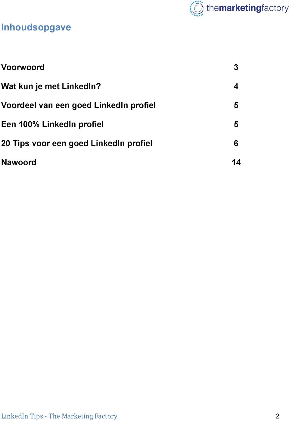 LinkedIn profiel 5 20 Tips voor een goed LinkedIn