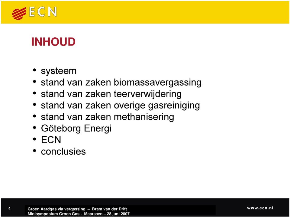 gasreiniging stand van zaken methanisering Göteborg