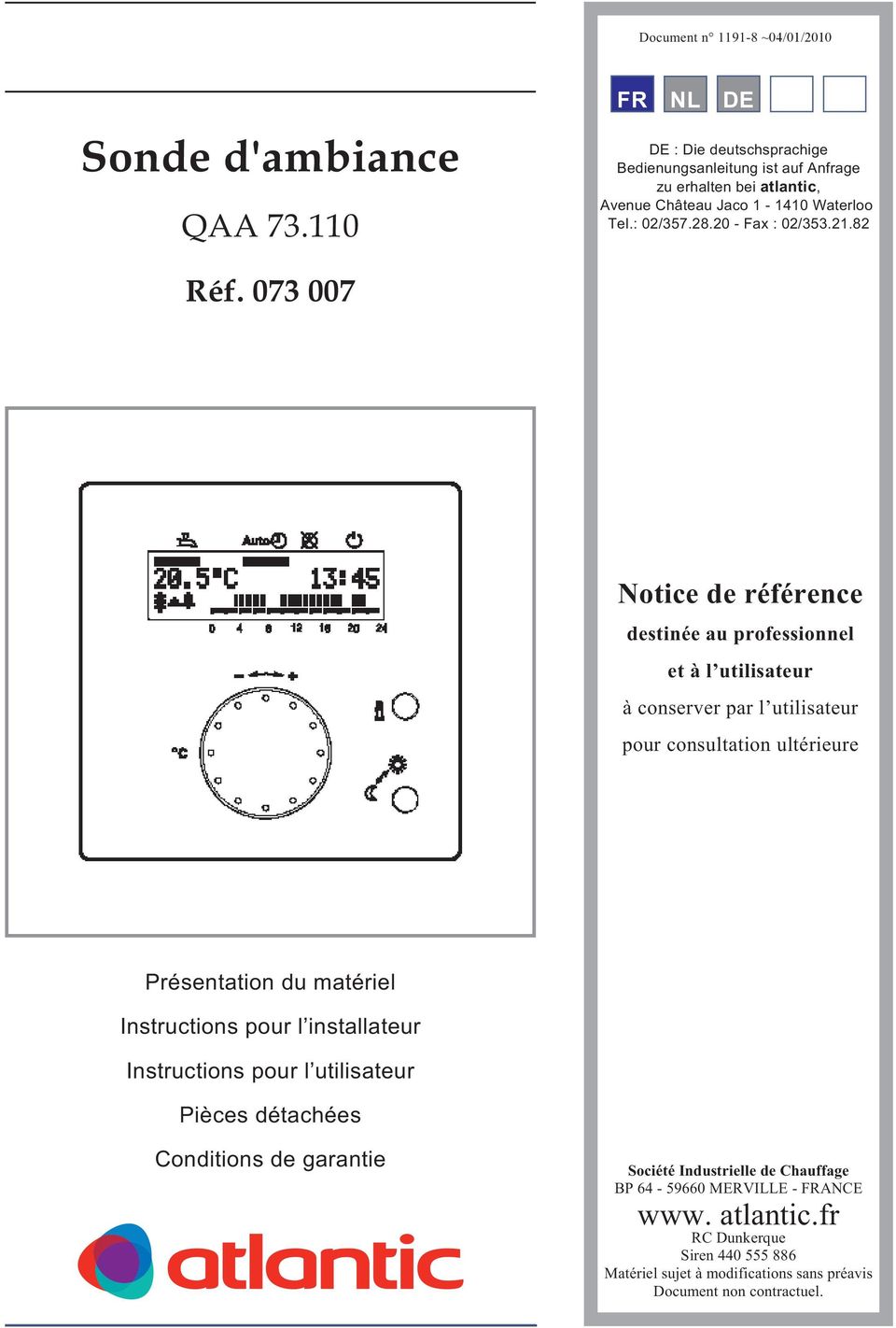 20 - Fax : 02/353.21.82 Réf.