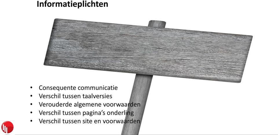 algemene voorwaarden Verschil tussen pagina