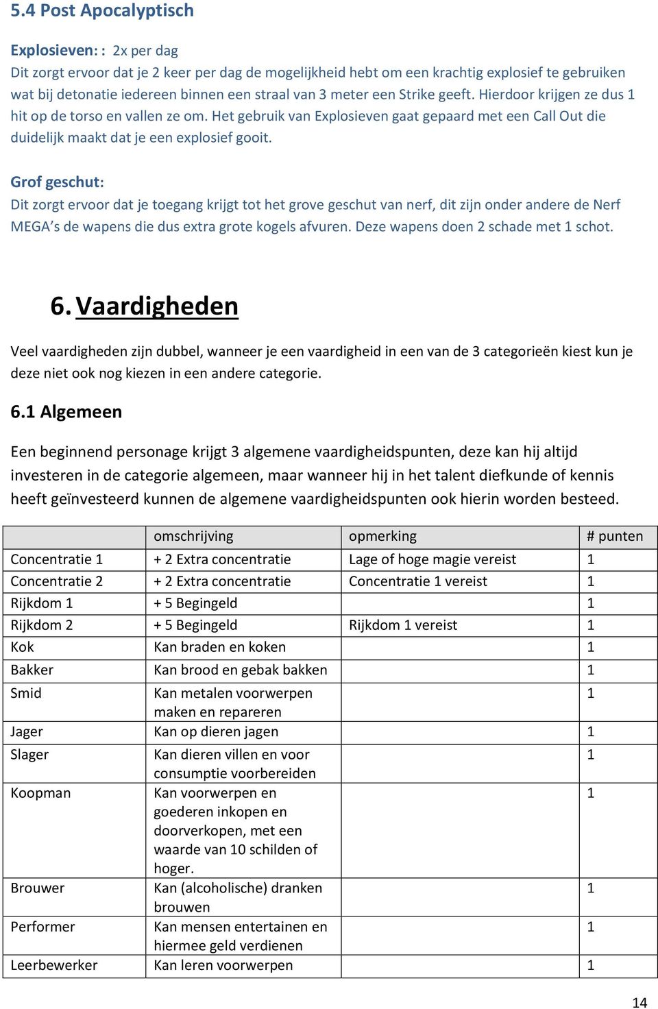 Grof geschut: Dit zorgt ervoor dat je toegang krijgt tot het grove geschut van nerf, dit zijn onder andere de Nerf MEGA s de wapens die dus extra grote kogels afvuren.