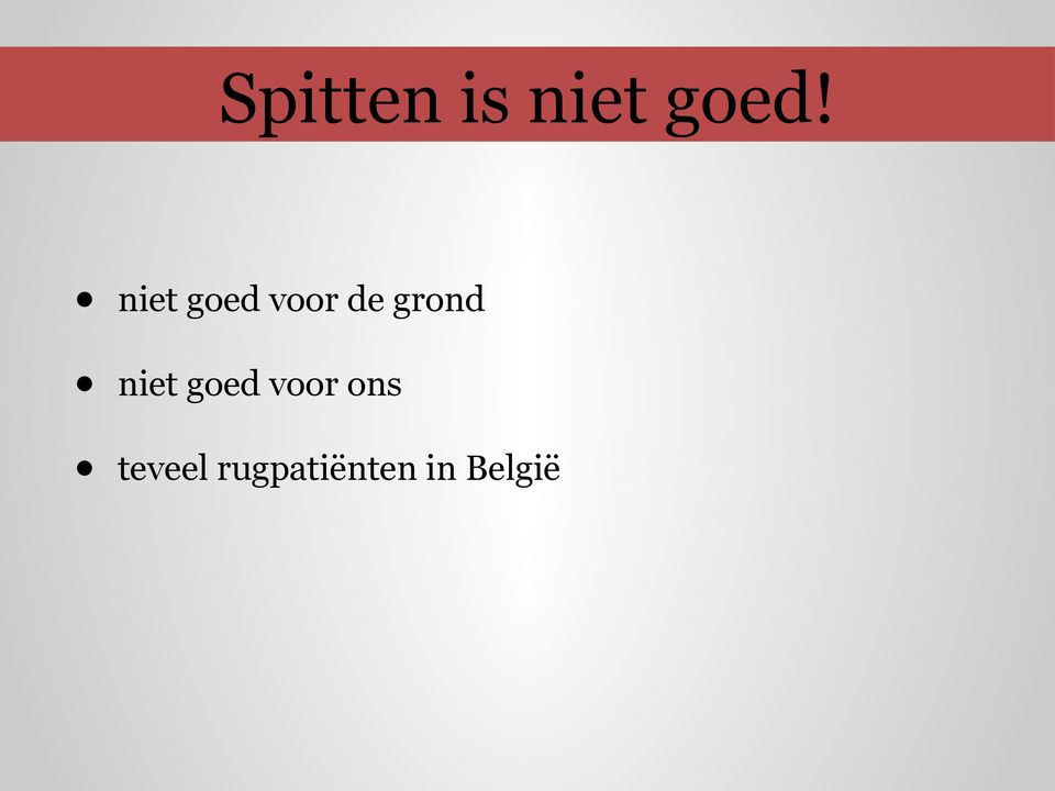 niet goed voor ons