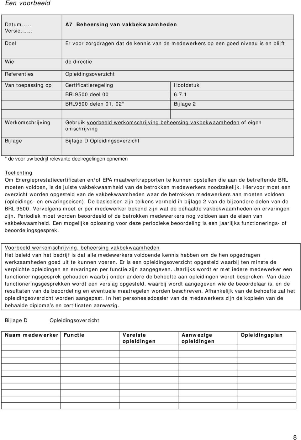 Certificatieregeling Hoofdstuk BRL9500 deel 00 6.7.