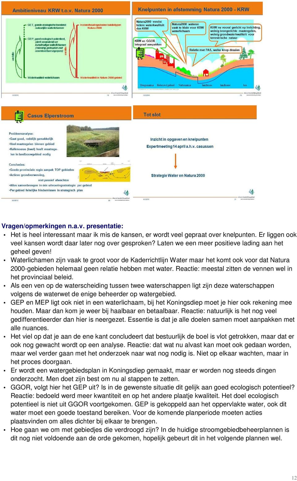 Waterlichamen zijn vaak te groot voor de Kaderrichtlijn Water maar het komt ook voor dat Natura 2000-gebieden helemaal geen relatie hebben met water.