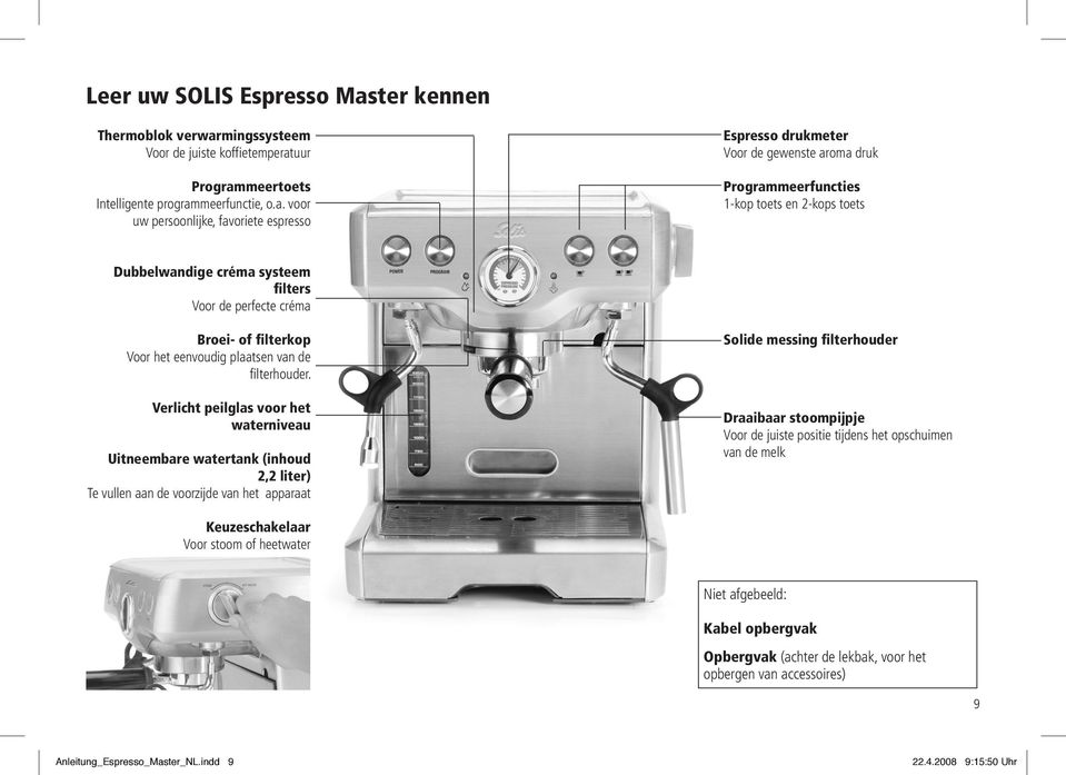 mingssysteem Voor de juiste koffietemperat