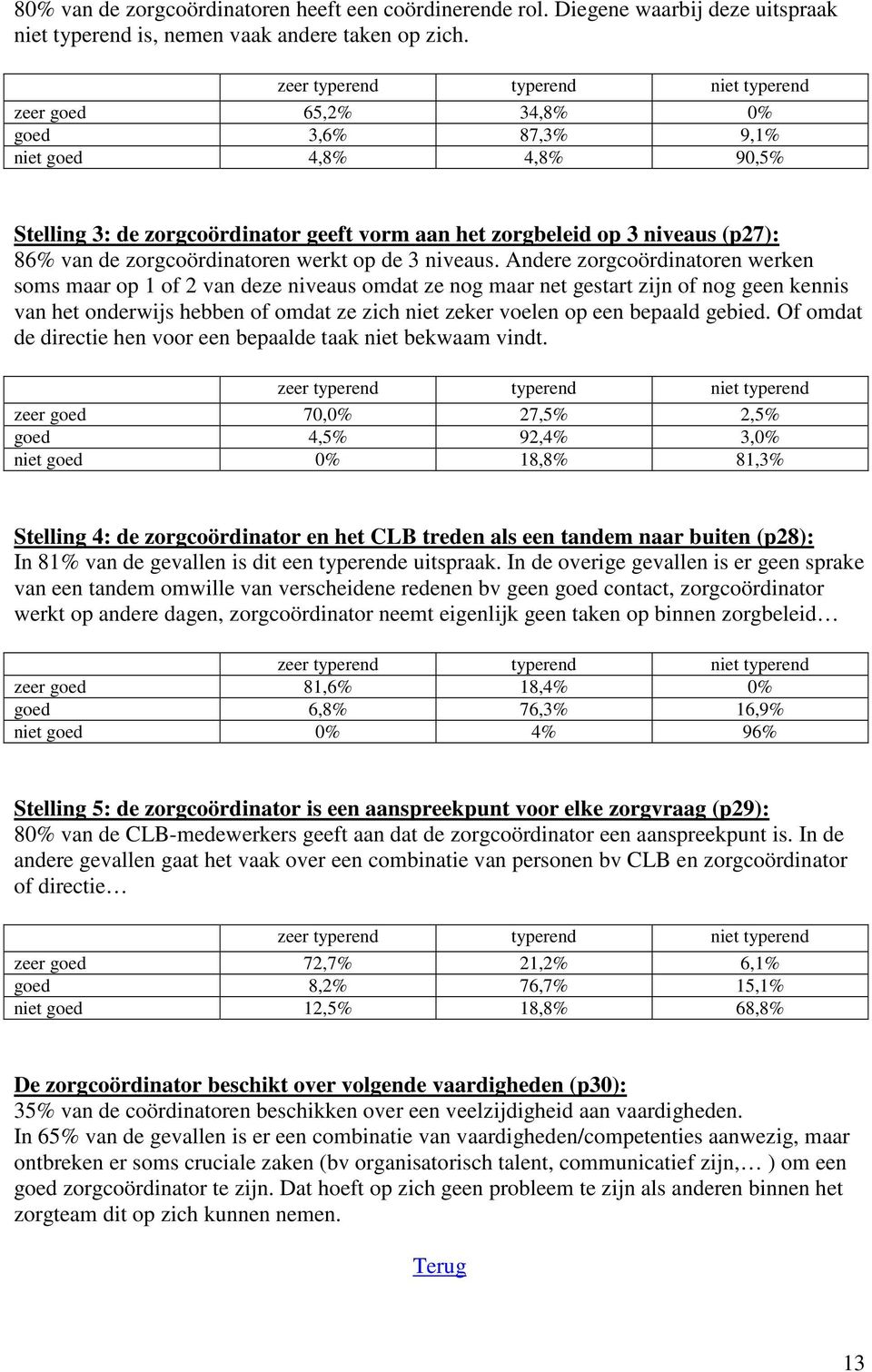 de zorgcoördinatoren werkt op de 3 niveaus.